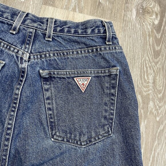 Vintage Guess Womens Jeans 1050-SH Medium Wash High Rise Mom Jean 28 Waist - Picture 14 of 14